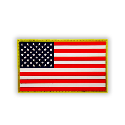 Staatsflagge PVC-Ausweis-Flecken-Silikon-Material für Armbinden-Veteranen-Tasche
