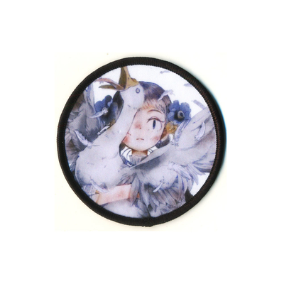 Hauch des anime-Charakter-3D bessert den Druck des Merrowed-Stickerei-Polyester-Materials aus