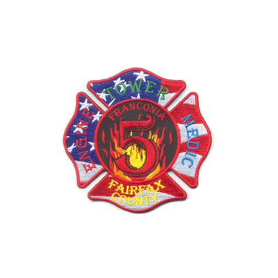 9 Farbfeuerwehr-Eisen auf Flecken, Logo Gestickt Custom UniZumm Aufnäher