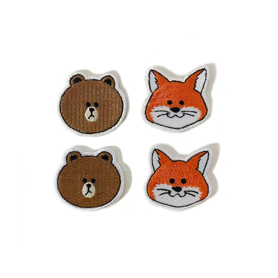 Tierlaser T-Shirt fox Logo Kleidung Gestickt Aufnäher Zum schnitt Grenze