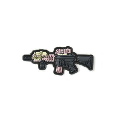 Gewehr-Gewehre Zummen PVC-Ausweis-Flecken 3,5&quot; Breiten-Silikonkautschuk-Material für Militär