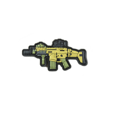Gewehr-Gewehre Zummen PVC-Ausweis-Flecken 3,5&quot; Breiten-Silikonkautschuk-Material für Militär