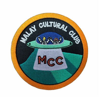 Kundenspezifischen Stickerei-Flecken der Wärmeübertragungs-75% für Schulclub-Uniform